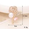 New 3D Rose Flower Alloy Phone Case Charm with Rhinestone Droplet.