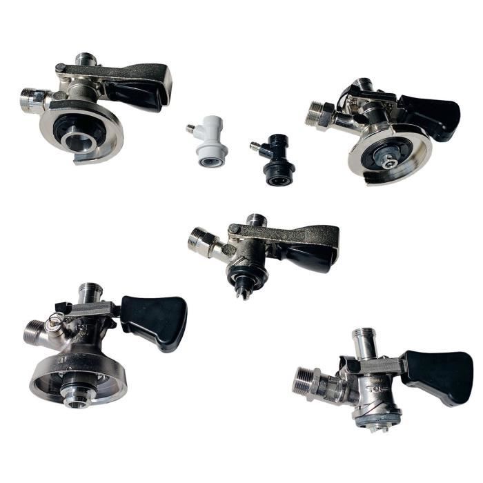 Set de Tête de Fût - ICH-ZAPFE.DE - 5 Litres - Raccordement NC Gas - Noir - Métal Durable