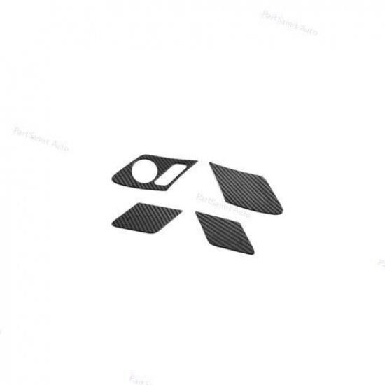 Door Handle Panel Frame Trim Inner Carbon Fiber For VW Golf MK7 MK7.5 14~19 4PCS