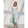 Sancai 2025 Summer French Floral V-Neck Tiered Maxi Dress