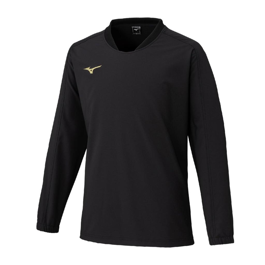 Mizuno Tough Breaker Tough PLUS Training Size L Shirt, Water-Repellent, Wear, 32MEC182, Unisex, Black,