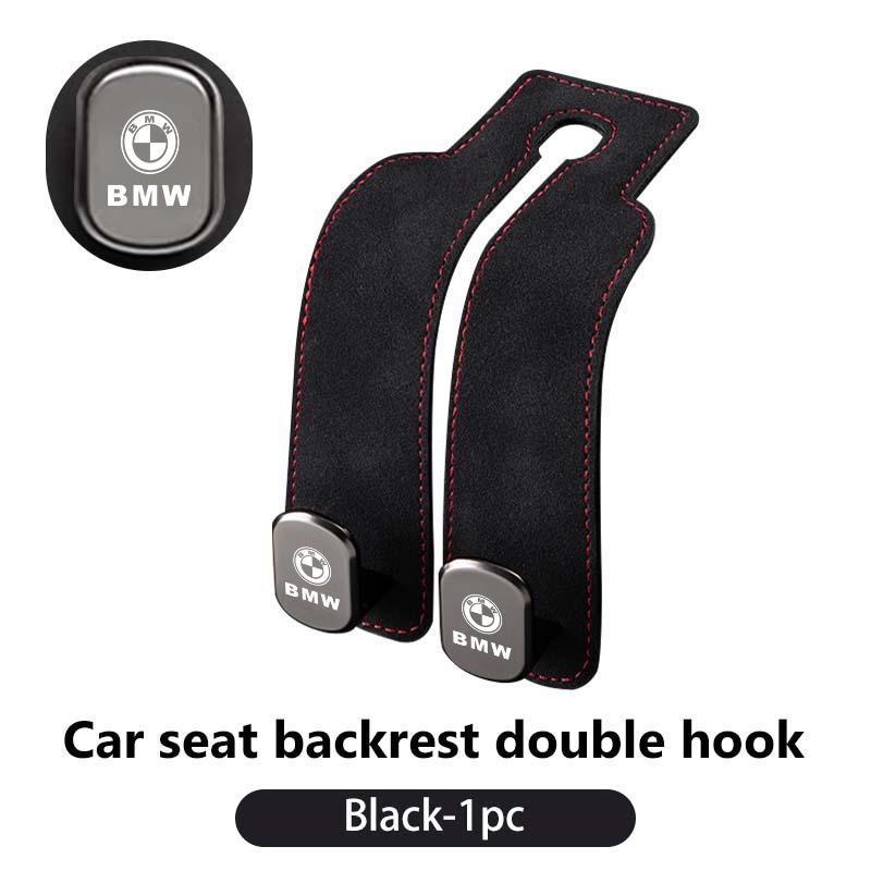 JKGN2 Metal Car Headrest Double Hook Backpack Double Hook Seat Hanger For BMW M 1 3 4 5 6 7 Series M3 M6 F01 F02E34 E36 E70 F10 X6 X1
