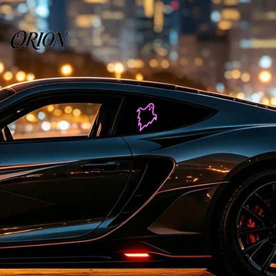 Decorative Lights for SUVs Solar Ghost Car LED Light, USB Wireless Animated Warning Windshield And Auto Atmosphere Lamps Rear Window, 6 Modes Suction