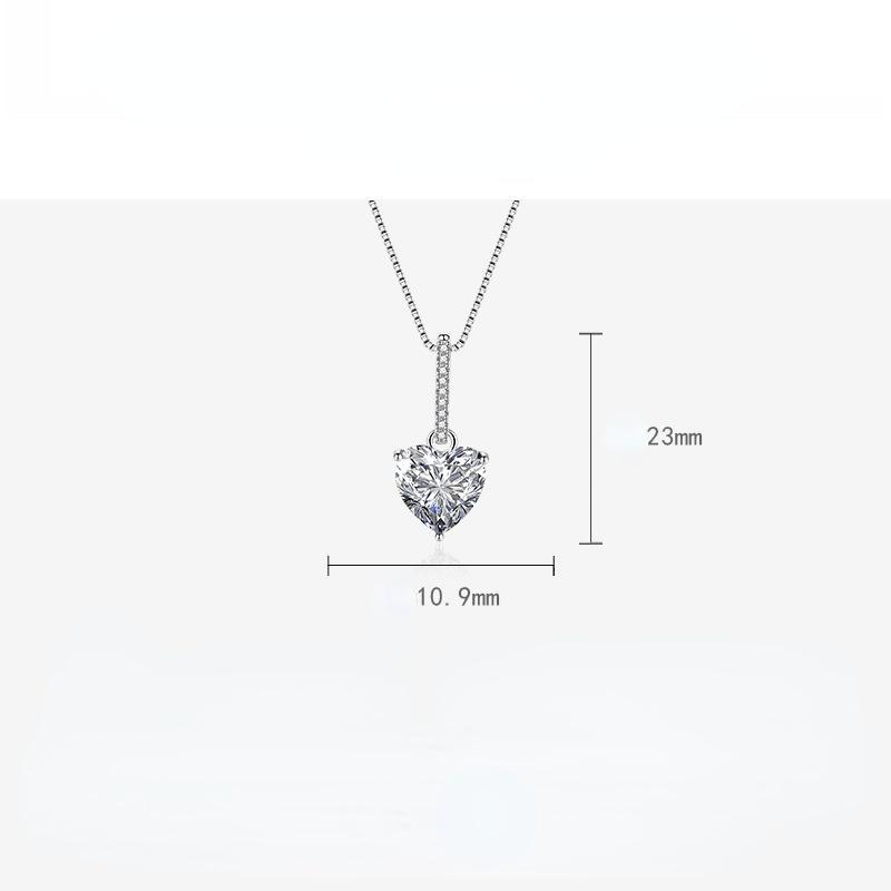 BELLA BOX Náhrdelník s přívěskem srdce Vícebarevné módní svatební zásnubní šperky