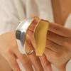Exaggerated Jewelry 18K Gold Large Polished Stainless Steel Open Bangle Women's Premium Color-block Titanium Steel Bracelet