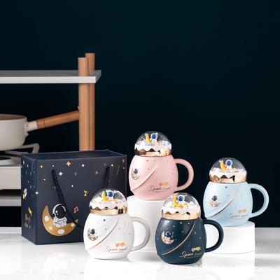 Creative Planet Cup High Precision Mug Astronaut Ceramic Cup Opening Gift Souvenir Water Cup Gift Box Set