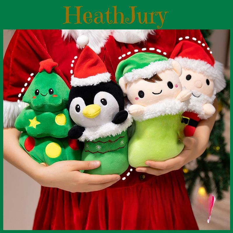 Christmas Santa Penguin Plush Toy With Pp Cotton Filling For Holiday Decor And Gifts