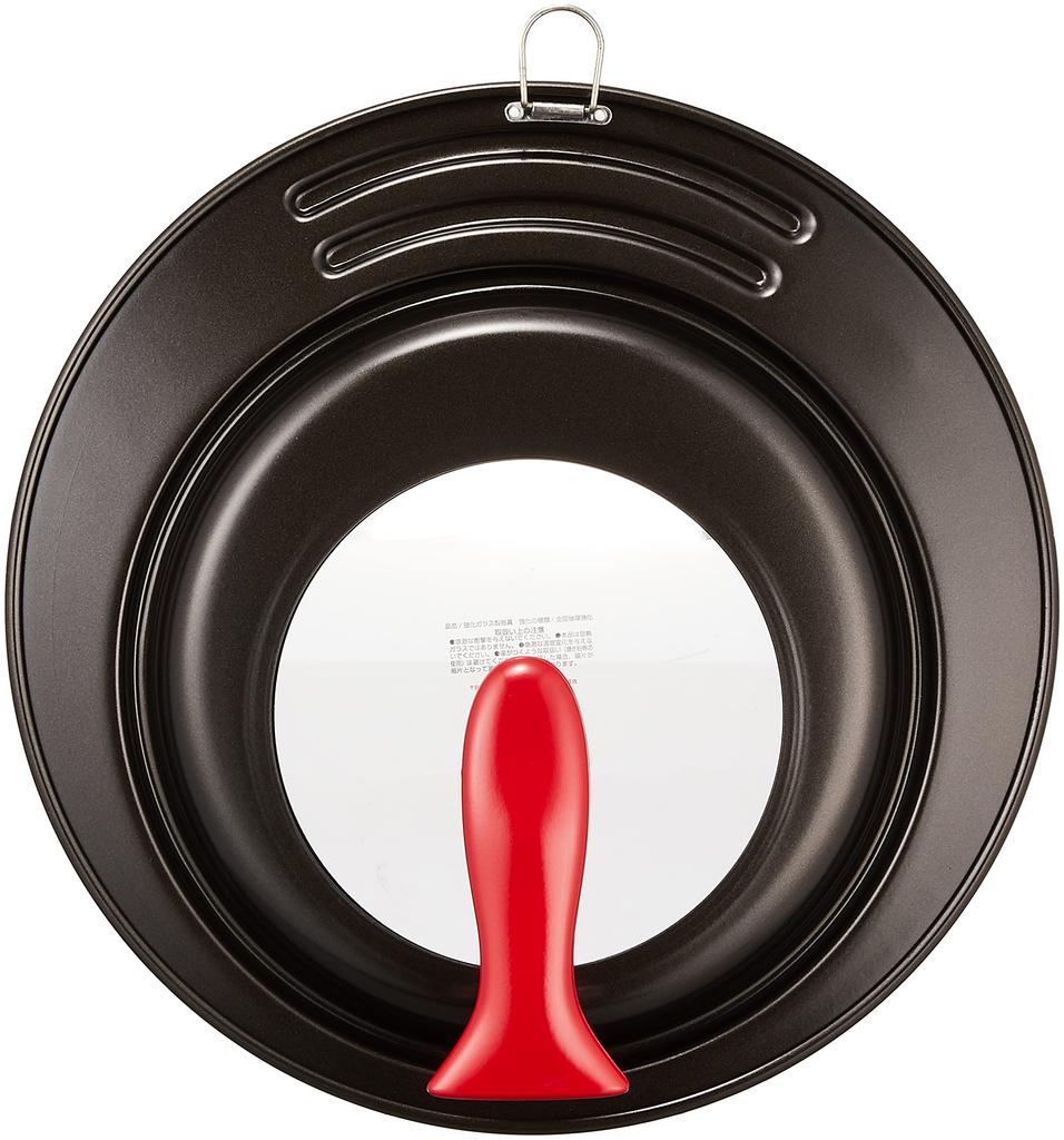 Pearl Metal Rosso Black Stand Pan Cover with Silicone Processed Window for 24~28cm PHB-2637