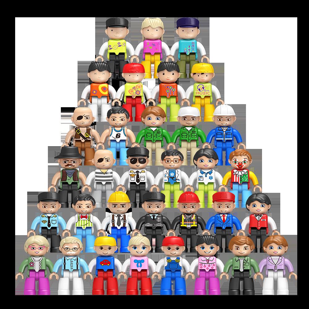 DIY Large Particle Building Blocks Set - Compatible with Lego, Includes 34 Educational Interlocking Toy Figures for Kids 6*2*8CM