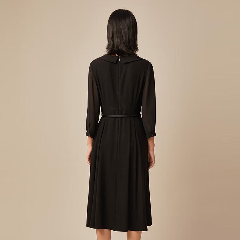 GOELIA Women's Acetate V-Neck Midi Dress