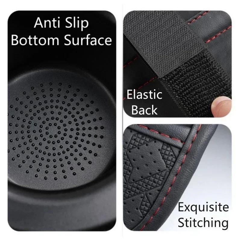 Universal Car Center Console Organizer - Thickened Armrest Cover with 2 Side Pockets & 2 Cup Holders Car Armrest Organizer