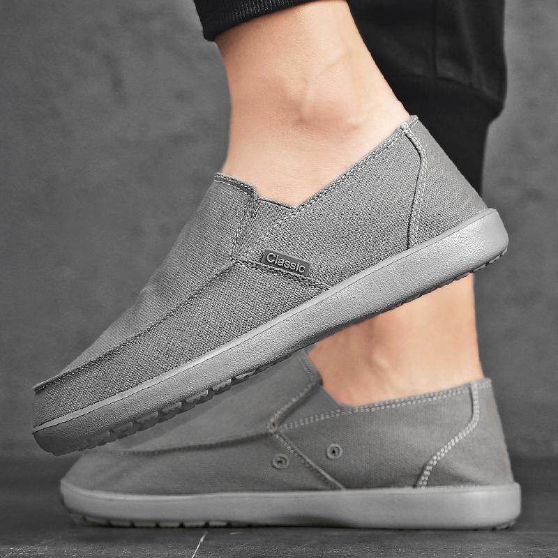 Herren Vulkanisierte Canvas Schuhe Atmungsaktive Lauf Sneaker Lässige Loafer Flats Schnürer Leichte Herbstschuhe