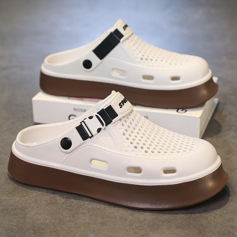 Men Large Size Covered Toe EVA Clog Slippers Outdoor Sandals 38