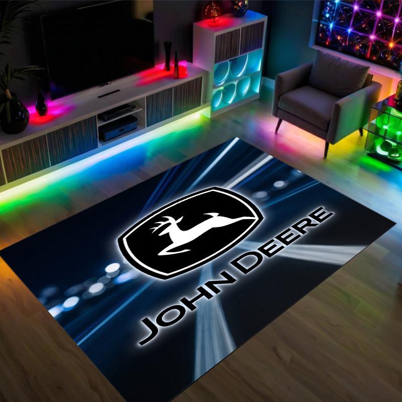 John Deere Design Crystal Velvet Carpet Cozy Non?Slip Printed Rug For Bedroom Living Room Entrance