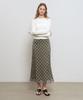 General Idea Check Sheer Long Skirt [Khaki] / Gf2Lsk510