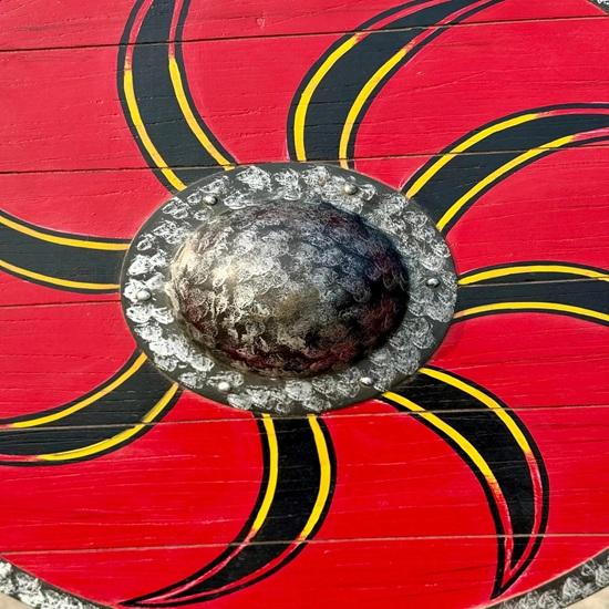 60.96 Cm Medieval Wooden Viking Shield Wall Decor, Wood Wall Art, Handmade Home Decor, Fathers Day Gift For Him