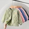 Boys Girls Kids Thickened Plaid Warm Padded Coat School Uniform Inner Liner