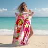 1pc Strawberry Princess3 Beach Towel, Comfortable and Thick, and Swimming/Bath/Picnic/Camping Towel, Suitable for Seaside Beaches