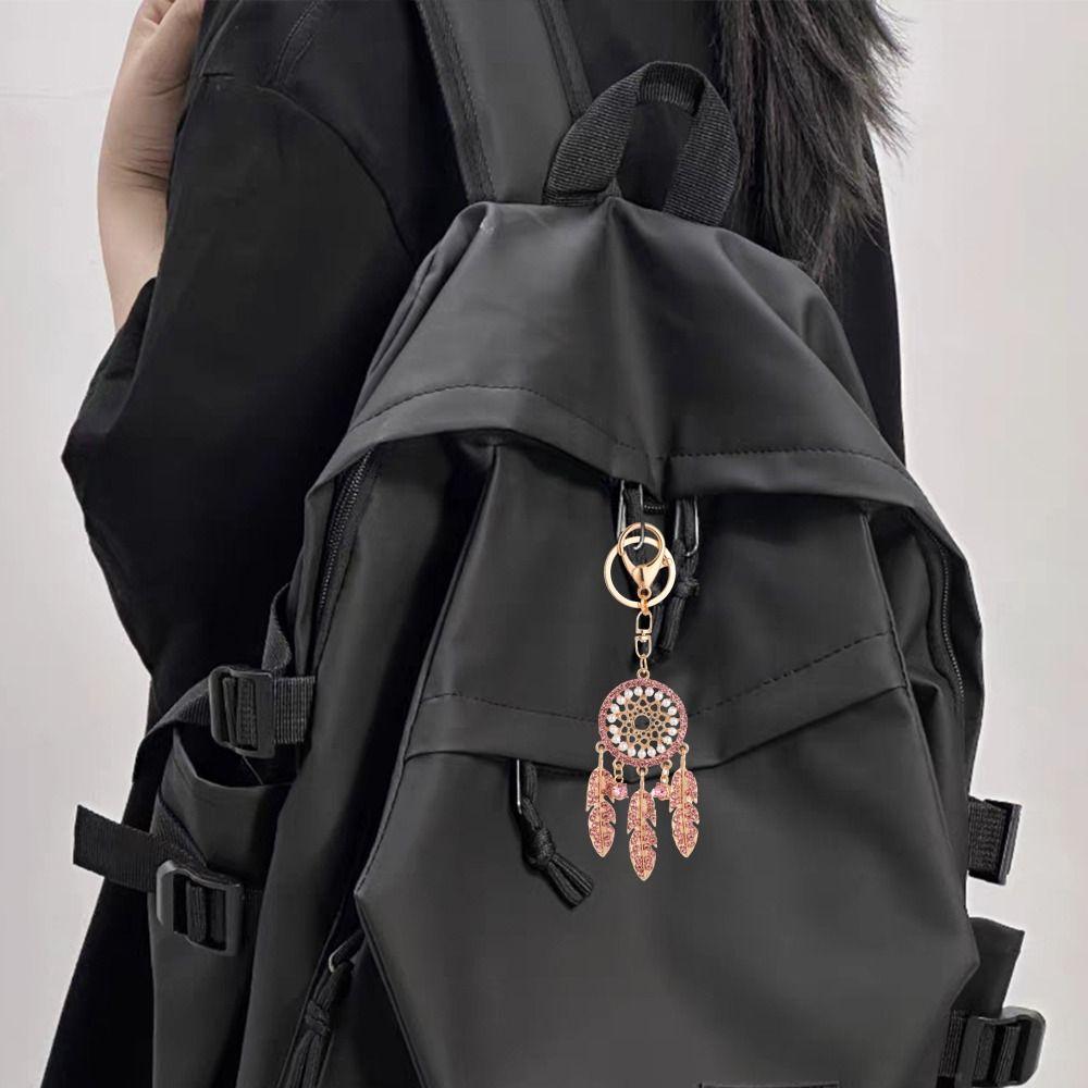 Dream Catcher Wind Chimes Dream Catcher Key Chain Metal Hollow Dream Catcher Pendant  Bag Ornament