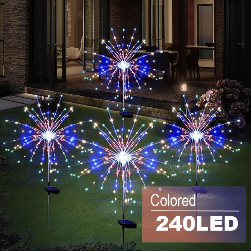 Solar LED Garden Lights - 8 lighting modes,colorful color-changing decorative lights,energy saving,garden lighting,stylish design,durable construction
