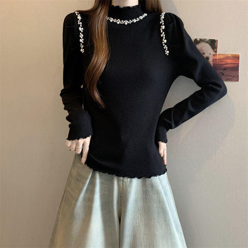

Plus Size German Velvet Long-Sleeve T-Shirt for Women - Slimming and Flattering Autumn/Winter Top for Chubby Girls 4XL (for 181-200 lbs)
