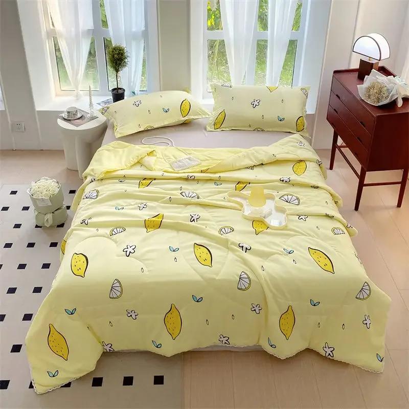 Smooth Air Conditioning Comfortable And Lightweight Summer Quilt Cover Set Soft Brushed Microfiber Duvet Cover Bedding Set