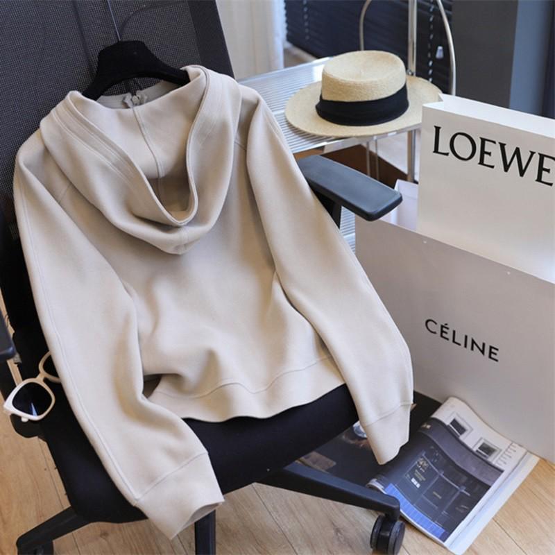 Petite Women's Hooded Zip-Up Sweatshirt: 2025 Sporty Spring Jacket