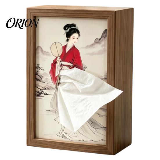 Handcrafted Decorative Tissue Box Chinese Style Rectangular Box, High-density Board Paper Holder, Classical Unique Oriental Home Decor Four