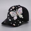 Cross-border Colorful Butterfly Rhinestone Baseball Cap Women's Butterfly Sequined Sunshade Cap Spot Women's Baseball Cap Spring