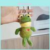Charmantes Plüschfrosch Schlüsselanhänger Gemütliches Stofftier Niedliches Grünes Tier Taschenclip