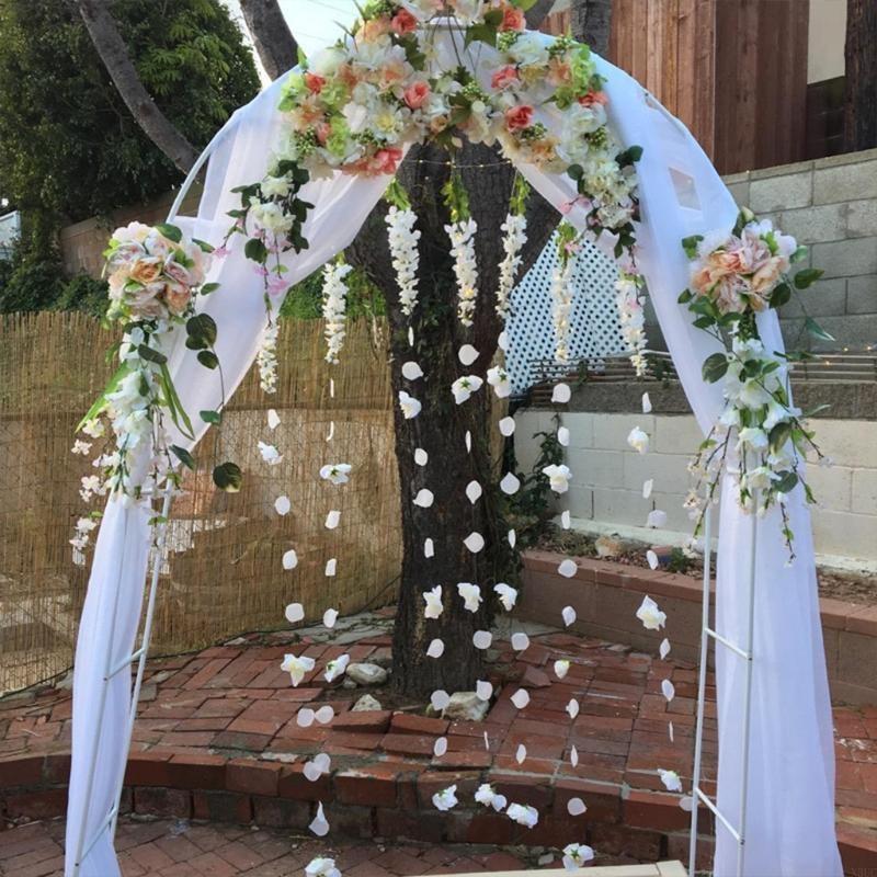 

Sheer Canopy Bed Curtain Elegant Voile Window Scarf Wedding Arch Drapes Valance X3UC CN