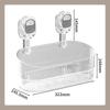 Transparent Suction Cup Storage Rack No-Drill Wall Mounted Cosmetic Storage Box Strong Load-Bearing Removable Makeup Organizer