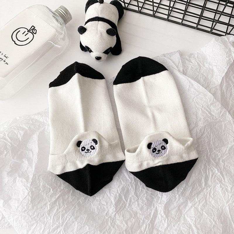 Harajuku Skarpetki Funny Ankle Socks Embroidery Animal Pug Cute Socks Women Divertidos Creative Sokken Kawaii Chaussette Femme
