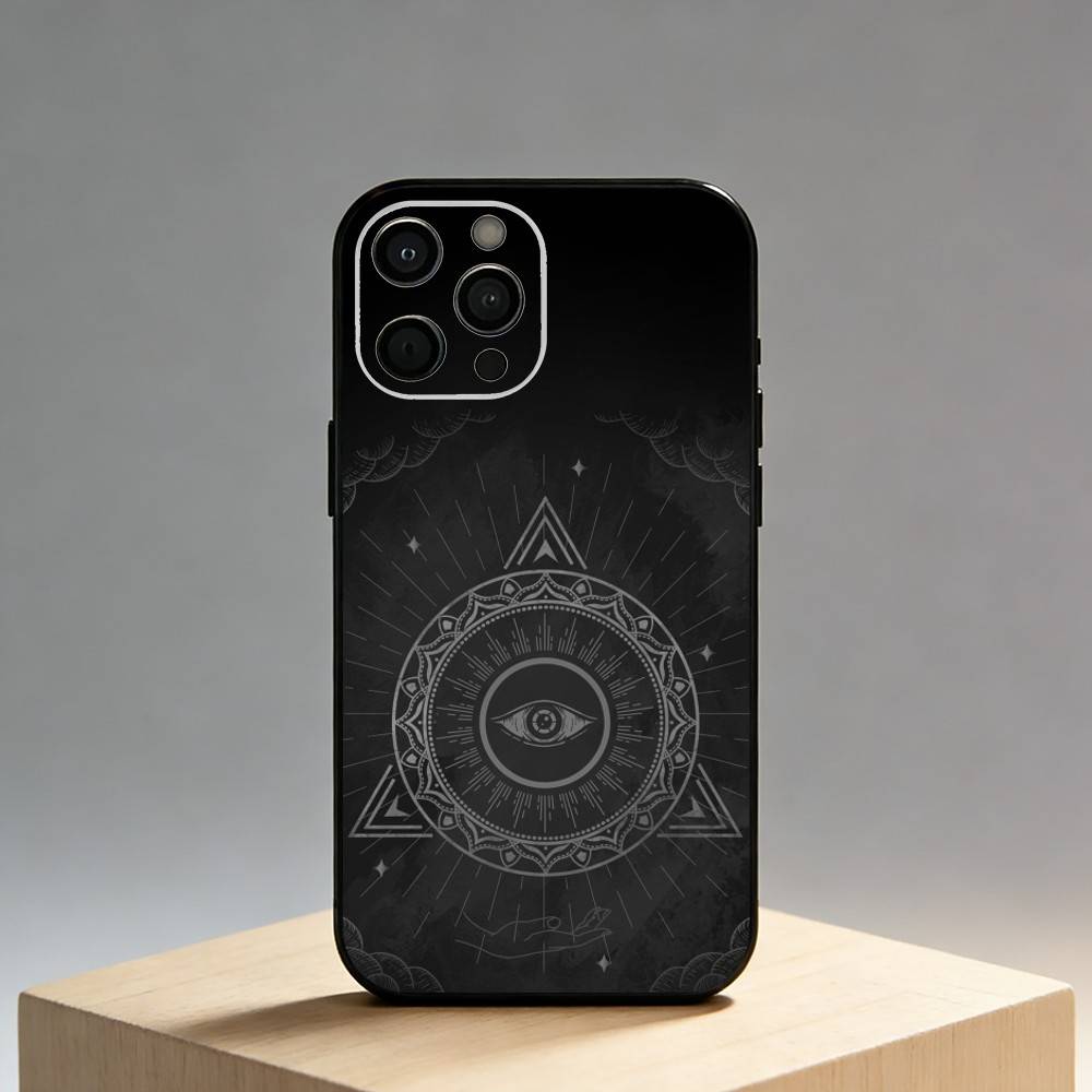 I-Illuminati Phone Case For iPhone17,16,15,14,13,12 Plus,Max Soft Silicone Black Cover