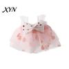 Photo Prop Hamster Clothes Cute Dress, Sweet Floral Heart Fruit Prints, Lace Trim Pet Dress Small Animal Costume with Bow, Animals Outfit for Squirrel