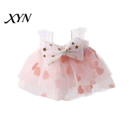 Photo Prop Hamster Clothes Cute Dress, Sweet Floral Heart Fruit Prints, Lace Trim Pet Dress Small Animal Costume with Bow, Animals Outfit for Squirrel