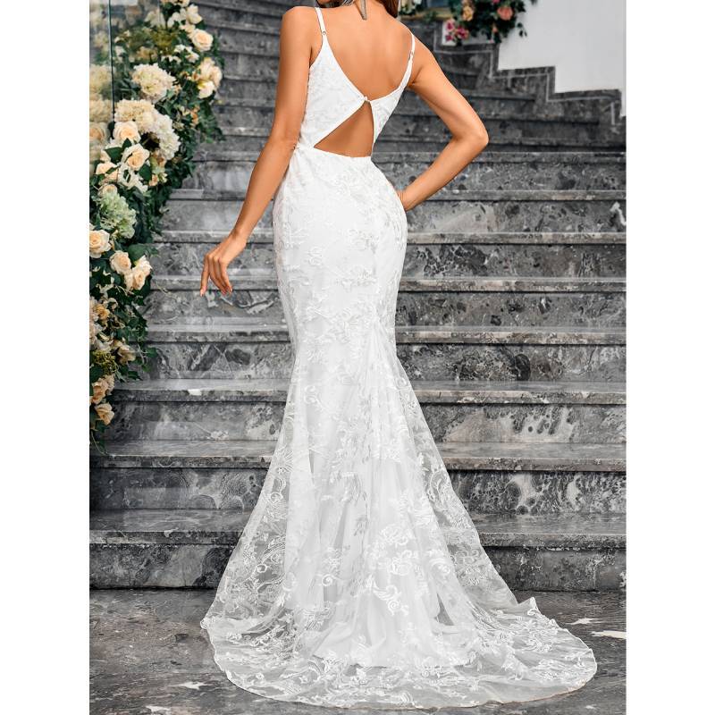 Elegant Satin Polyester Mermaid Evening Dress With Zipper For Formal Events