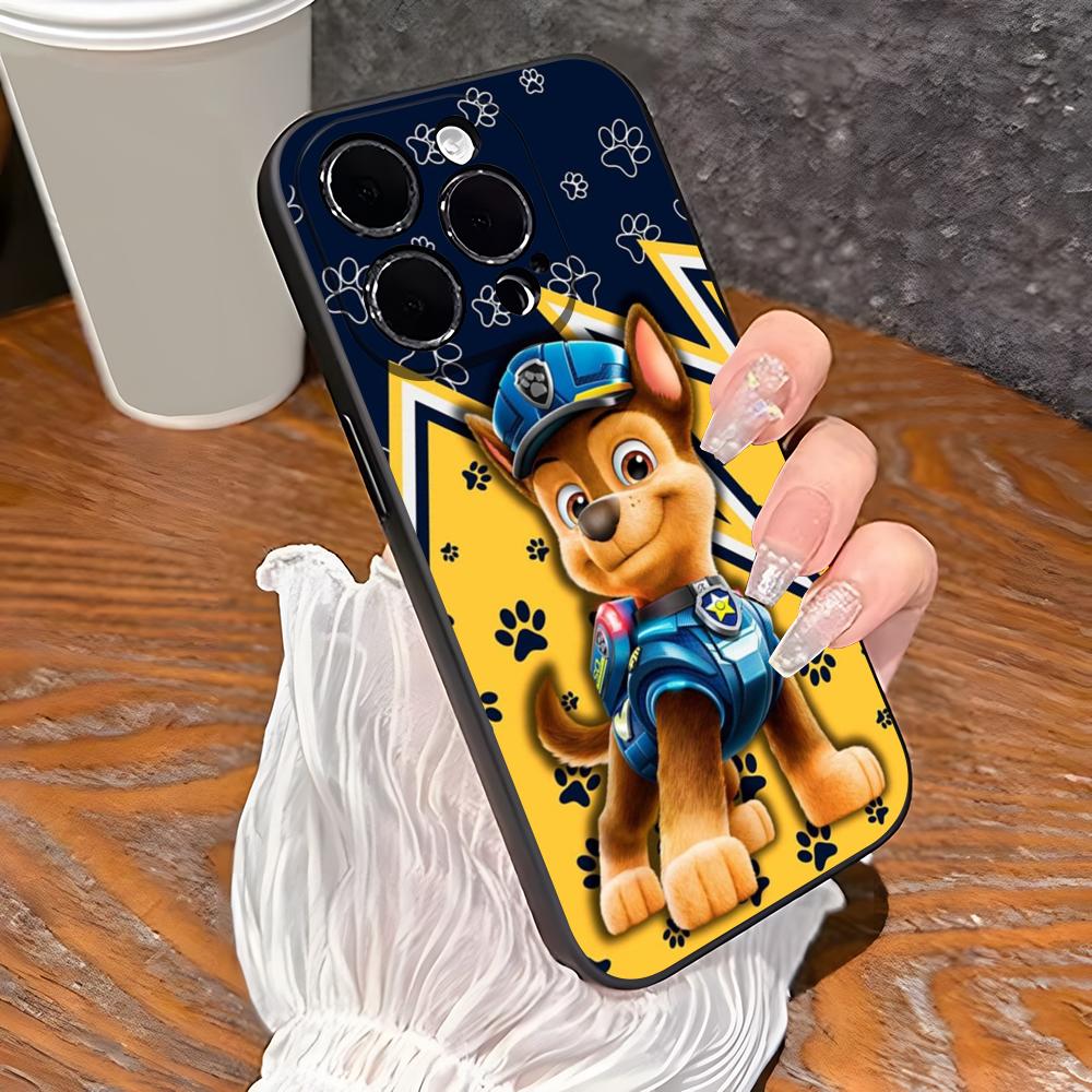 Cartoon Paws P-Patrols Phone Case For Iphone 16 Plus 15 14 Pro Max 13 Mini 11 12 Xr X Xs 6 7 8 SE Plus Back Cover