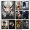 Motivational Animal Poster Eagle Tiger Lion Wall Art Canvas Painting Motto Picture for Living Room Home Decoration