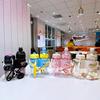 Water bottle: Dual drink, plastic cup, dual-compartment cup, cute straw cup, water cup, new cartoon portable children's water bottle