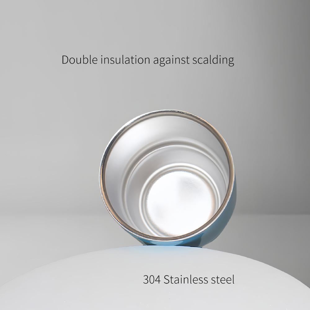 Mini Portable Cup Travel 304 Stainless Steel Double Wall Thermos Cup Creative Gift Cup with Lid Coffee Bottle Thermos Bottle