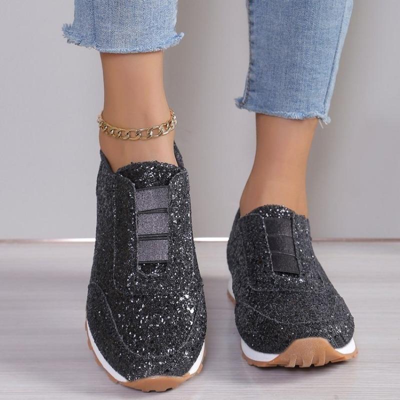 Fashion Shoes for Women 2025 Hot Sale Sequins Women's Vulcanize Shoes Fashion Plus Size Outdoor Slip-Resistant Casual Classic Sneakers
