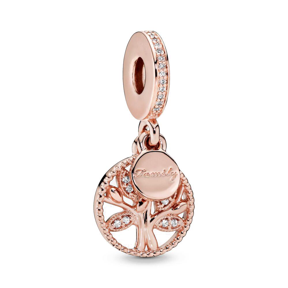 -Selling Newcopper Rose Gold Family Tree Charm Fitting Bead Suitable For Original Bracelet Diy Women'S Exquisite Jewelry