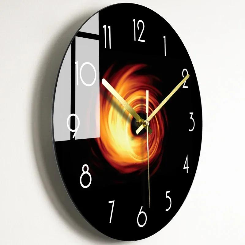 Bedroom Glass Wall Clock Nordic Large Modern Kitchen Wall Clocks Thick Watches Novelty Living Room Watch Home Decor M2R3O9