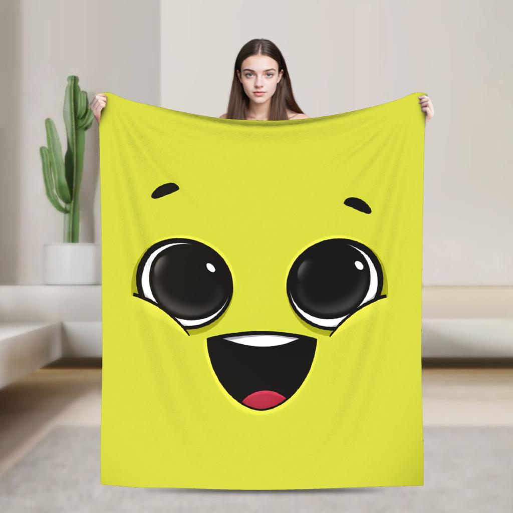 Warm Cozy Throw Blanket Plane Travel An Angry Face And Eyes Funny Meme Blankets Flannel Bedspread For Bedroom Sofa Bed Cover