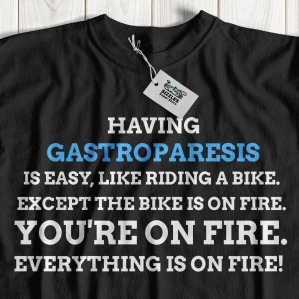 

Unisex Gastroparesis T-Shirt Stomach Paralysis Pyloroplasty Gifts Diabetes Tee S