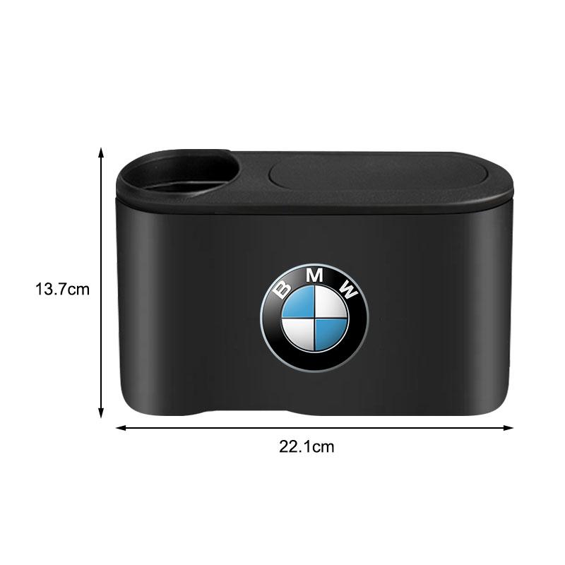 1Pcs Portable Hanging Mini Car Trash Can Wastebasket Trash Can with Lid for BMW 1 3 5 7 Series M3 M5 F01 F20 F10 F13 F16 F34 E84