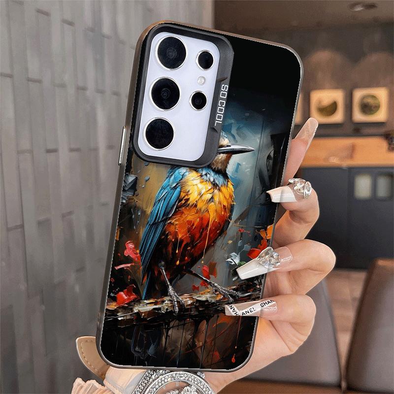 Bird Oil Painting Style Shockproof Phone Case for Samsung A17 A16 A15 A14 A37 A57 A36 A56 A26 A35 A55 A25 A34 A54 A24 A13 A23 A3
