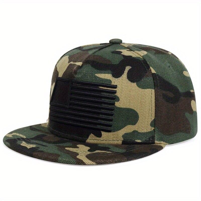 American Flag Embroidery Hip-hop Hats Outdoor Adjustable Casual Baseball Caps Sunscreen Hat