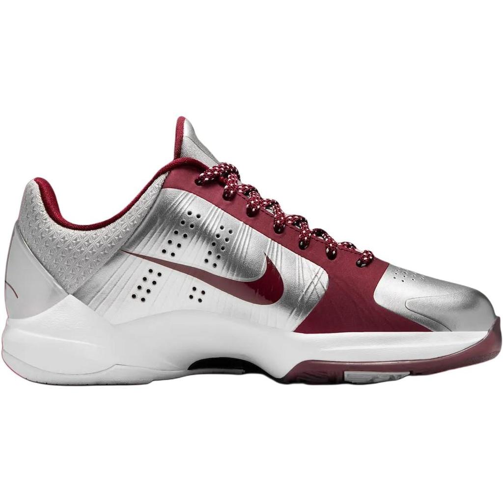 Nike Zoom Kobe 5 Rebound Breathable Support Low Top Basketball Shoes Silver Red Unisex HM9522-001